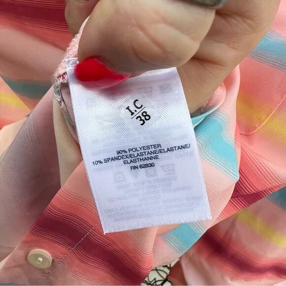 Lands’ End Plus Size 365 Long Sleeve Tunic Top Stripe Fishing Outdoors Quick Dry - Picture 5 of 6